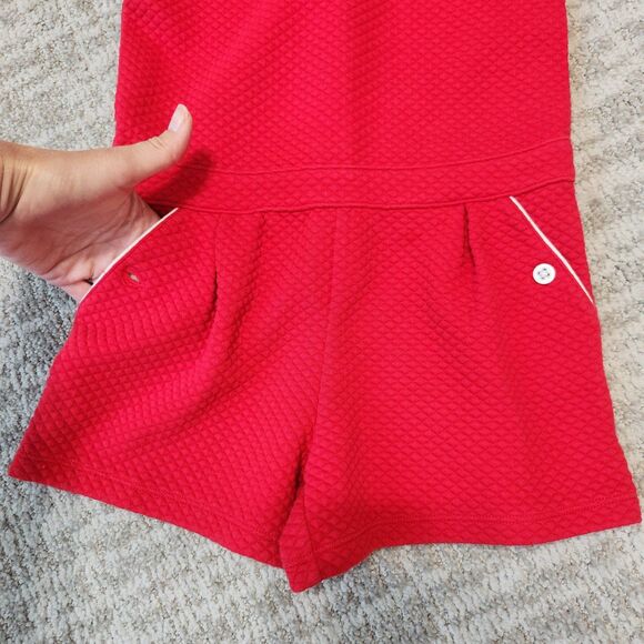 Janie and Jack girls short sleeve romper red size 5 - Picture 5 of 7